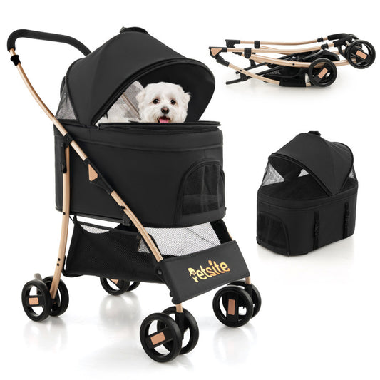 3-In-1 Pet Stroller with Removable Car Seat Carrier