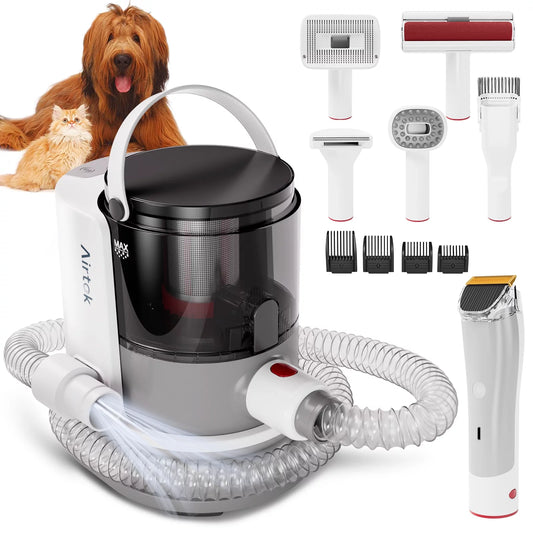 Pet Grooming Kit, Pet Grooming Vacuum, 7 Pet Grooming Tools, Pet Hair Clipper for Dogs/Cats/Other Animals