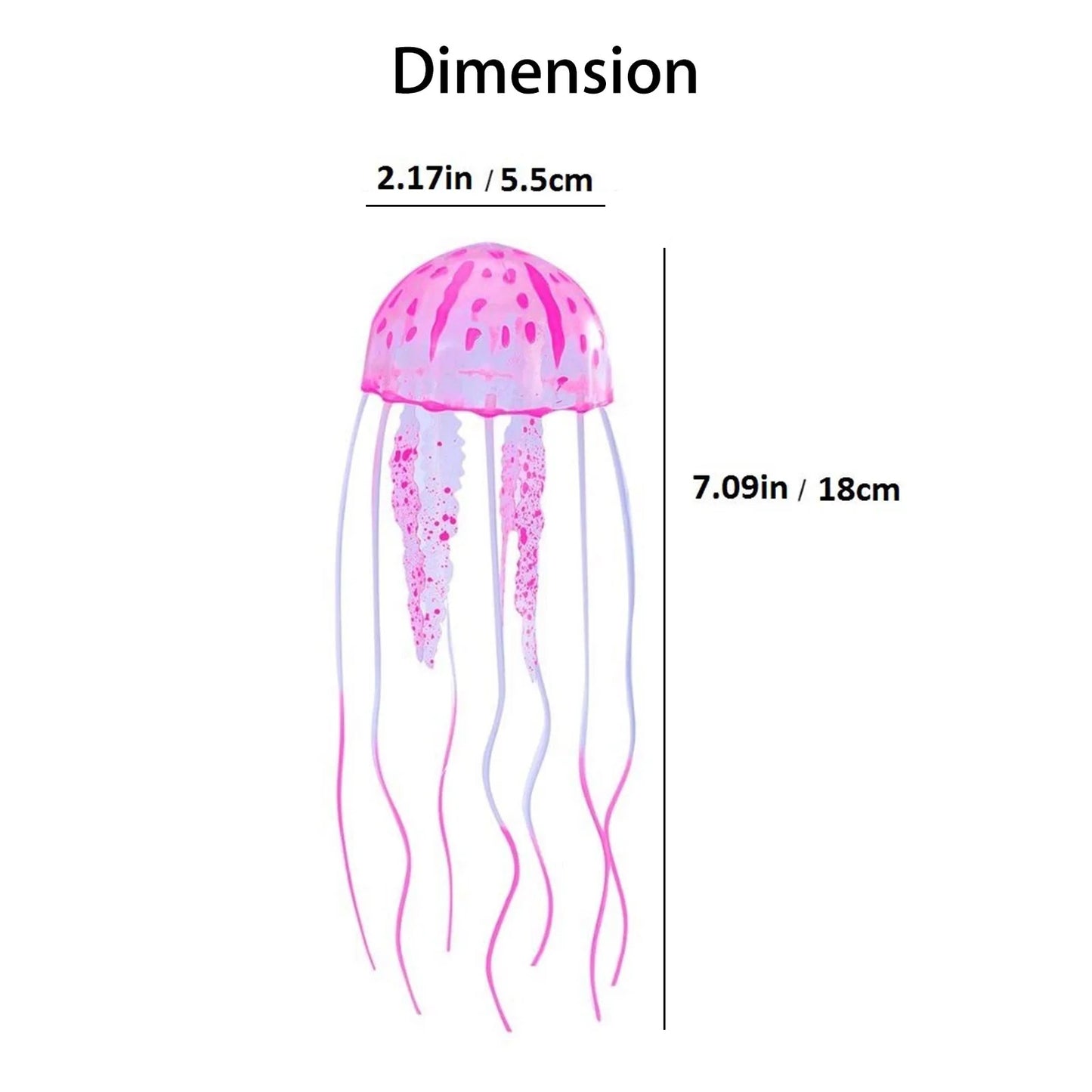 4Pcs Jellyfish Aquarium Decorations, Glowing Effect Fish Tank Ornament